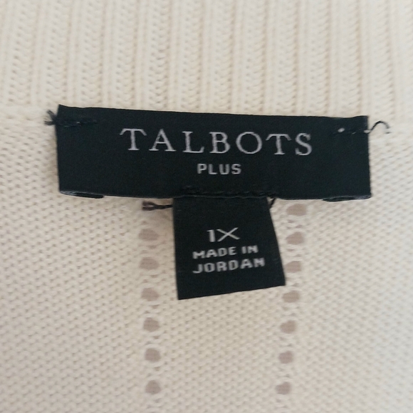 Talbots Women's Stripe Cardigan Sweater Plus Size 1X - Picture 6 of 11